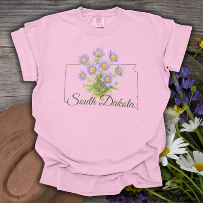 South Dakota State Flower T-Shirt — American Pasque Flower