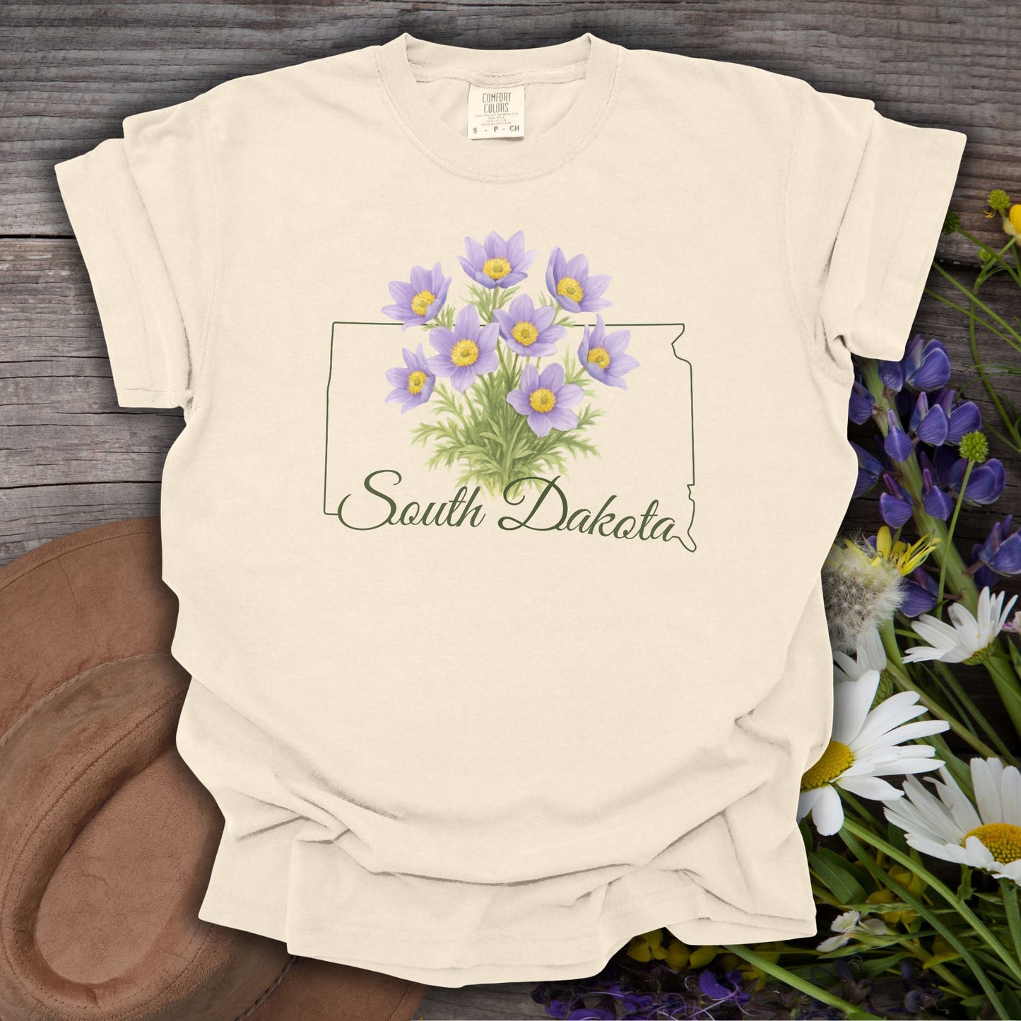 South Dakota State Flower T-Shirt — American Pasque Flower
