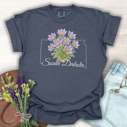 South Dakota State Flower T-Shirt — American Pasque Flower