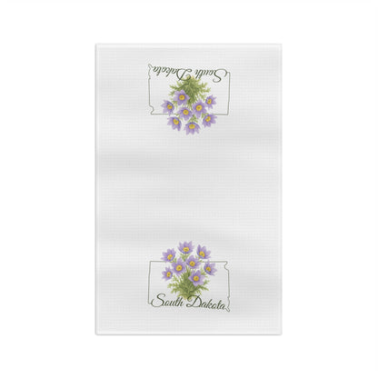 South Dakota State Flower Tea Towel — American Pasque Flower