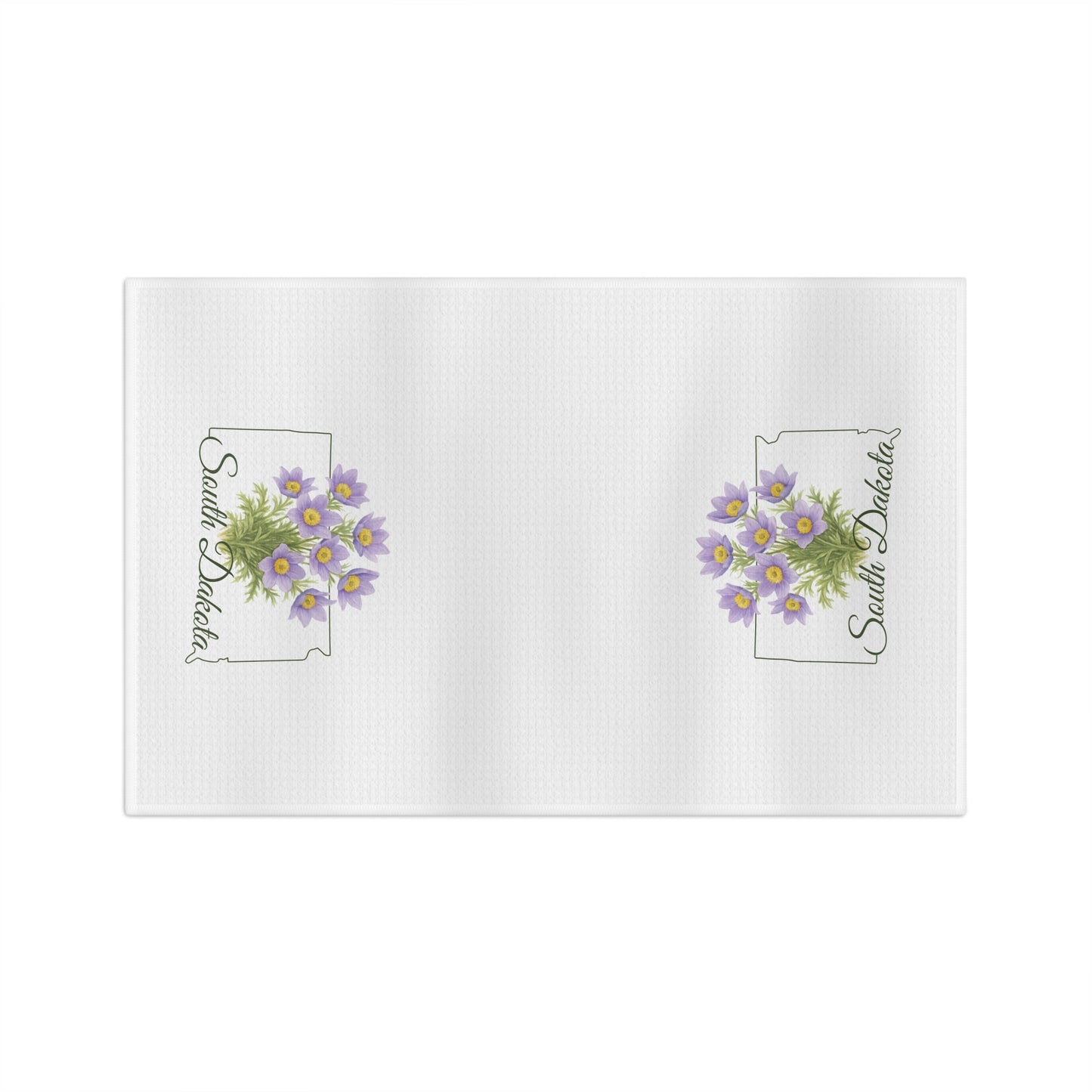 South Dakota State Flower Tea Towel — American Pasque Flower