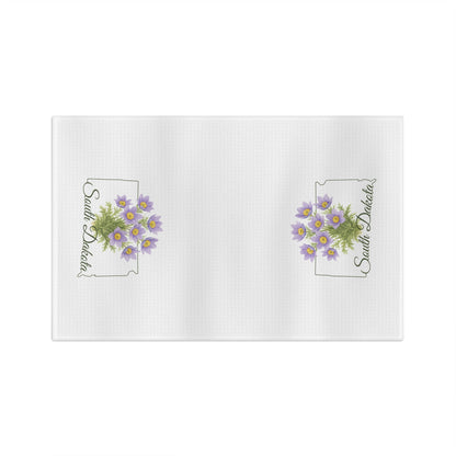 South Dakota State Flower Tea Towel — American Pasque Flower