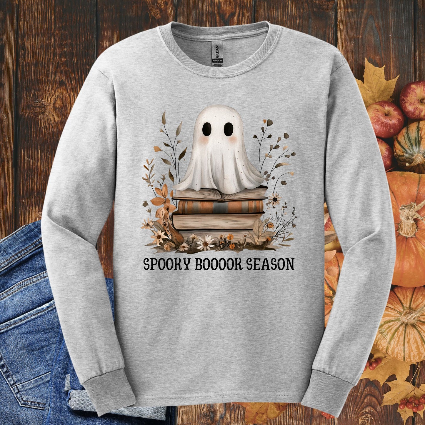 Spooky Book Season Long Sleeve Tee