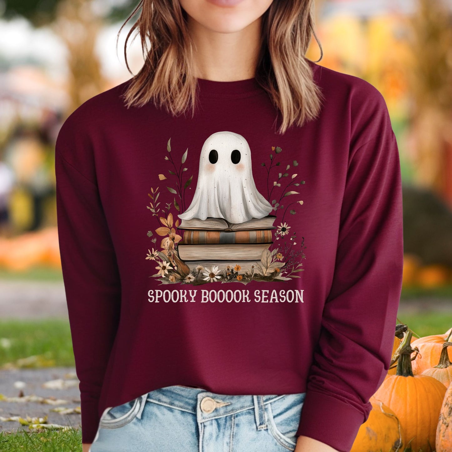 Spooky Book Season Long Sleeve Tee