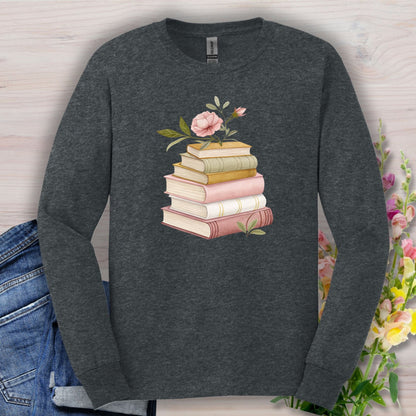 Spring Books and Blooms Long Sleeve Tee