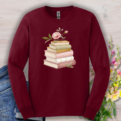 Spring Books and Blooms Long Sleeve Tee