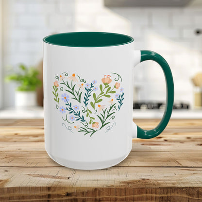 Spring Botanical Heart Mug (11/15oz)