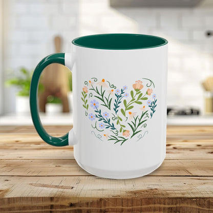 Spring Botanical Heart Mug (11/15oz)
