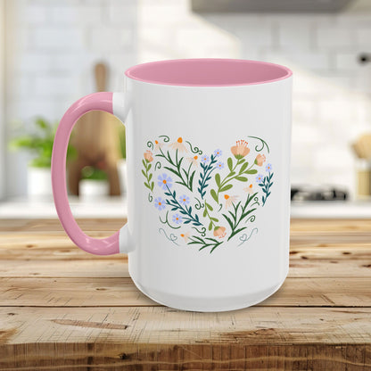 Spring Botanical Heart Mug (11/15oz)