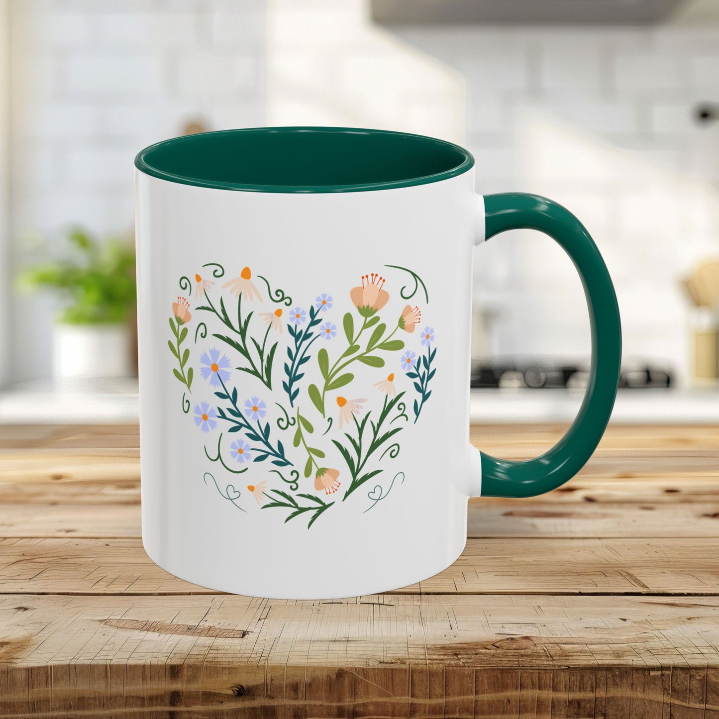 Spring Botanical Heart Mug (11/15oz)