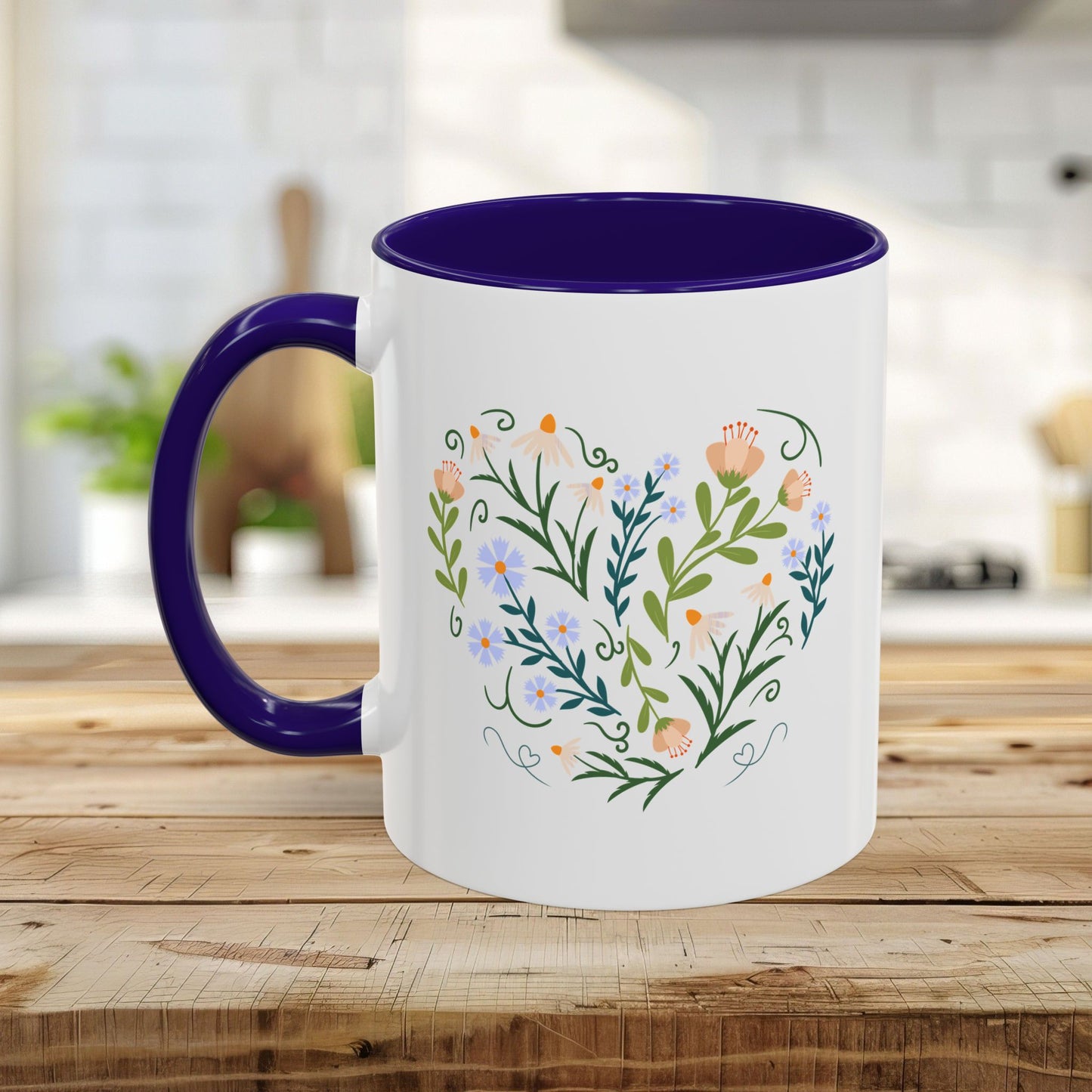 Spring Botanical Heart Mug (11/15oz)