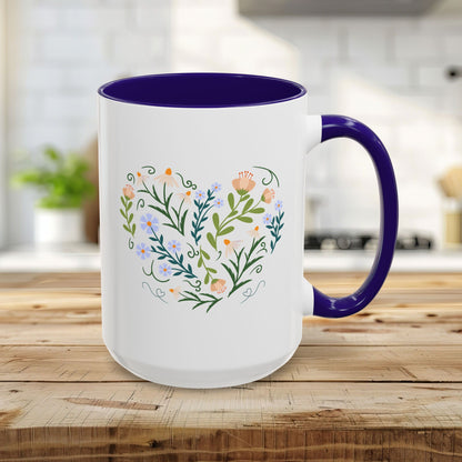 Spring Botanical Heart Mug (11/15oz)