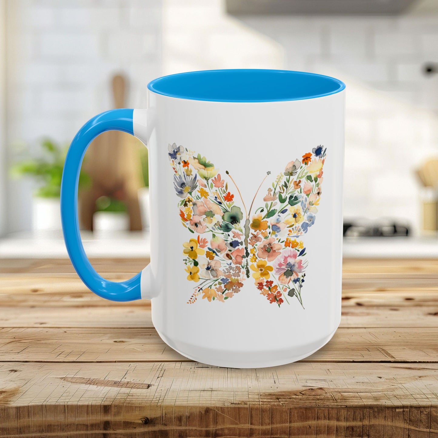 Spring Floral Butterfly Mug (11oz & 15oz)