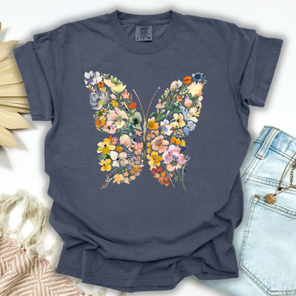 Spring Floral Butterfly T-Shirt