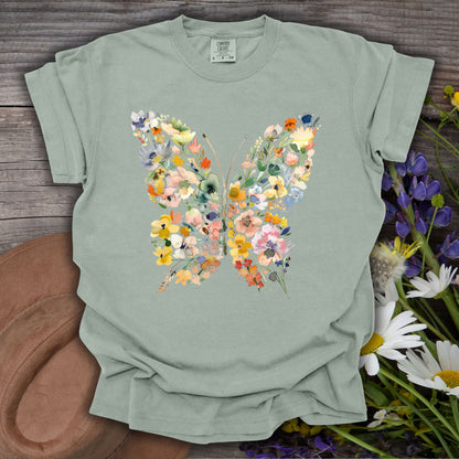 Spring Floral Butterfly T-Shirt