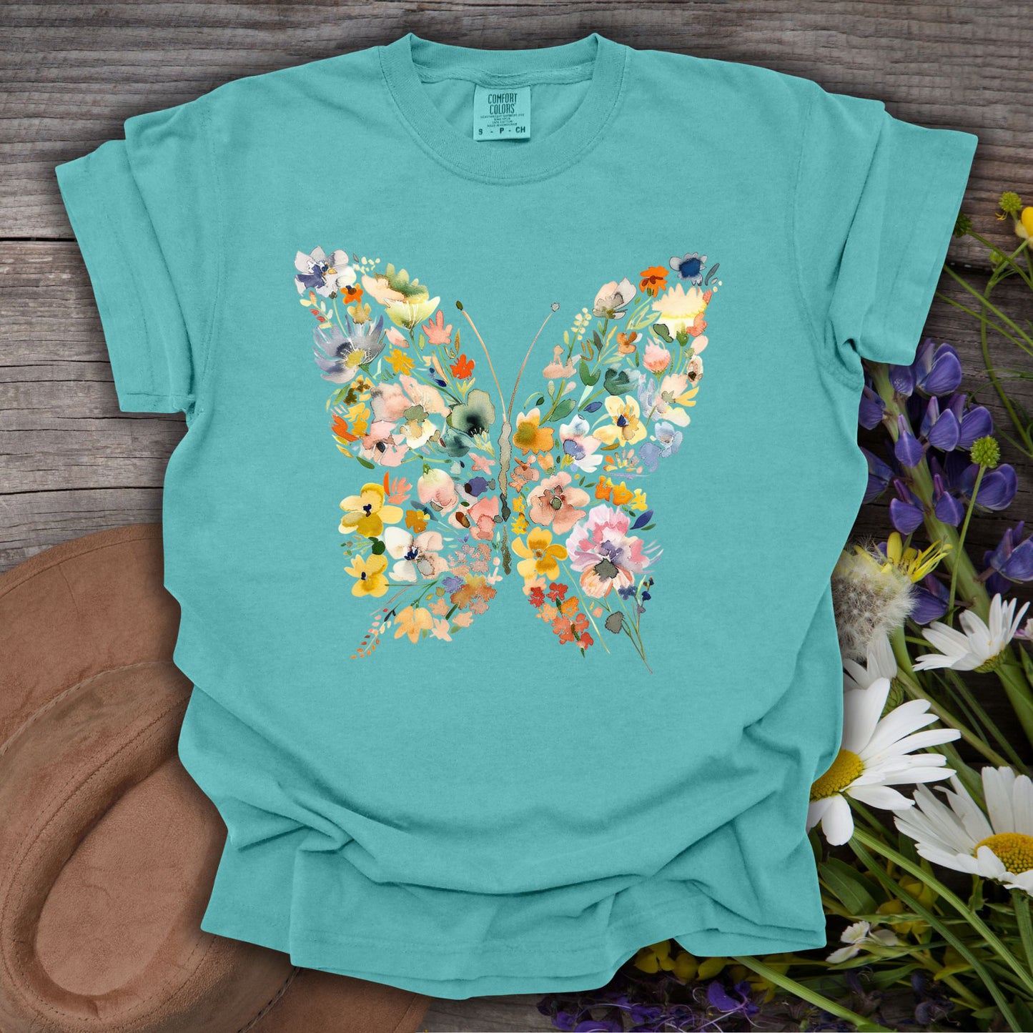 Spring Floral Butterfly T-Shirt