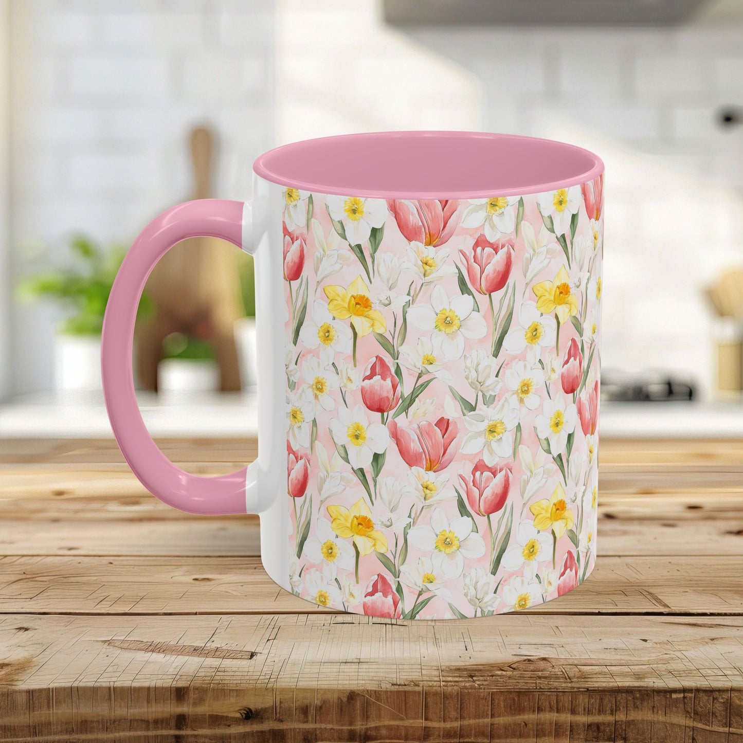 Spring Floral Tulip & Daffodil Mug (11/15oz)