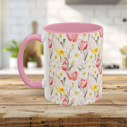 Spring Floral Tulip & Daffodil Mug (11/15oz)