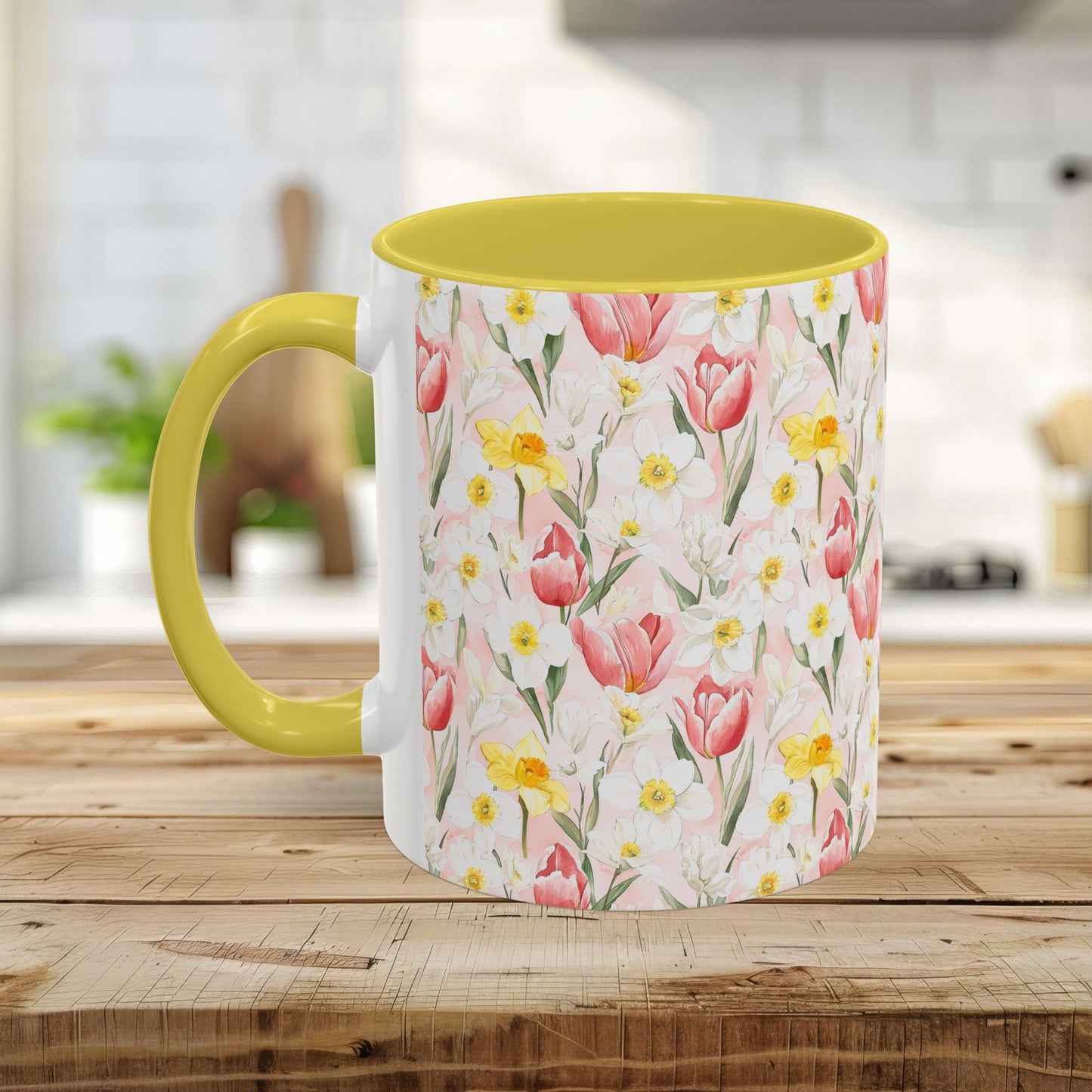 Spring Floral Tulip & Daffodil Mug (11/15oz)