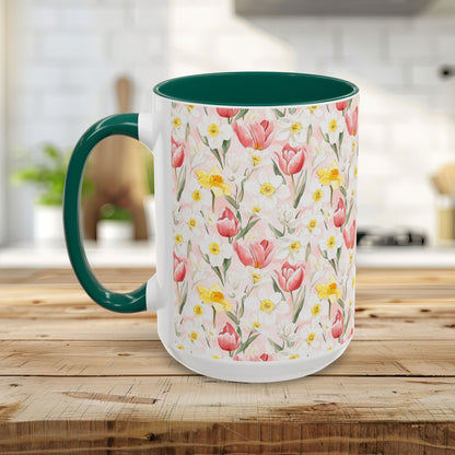 Spring Floral Tulip & Daffodil Mug (11/15oz)