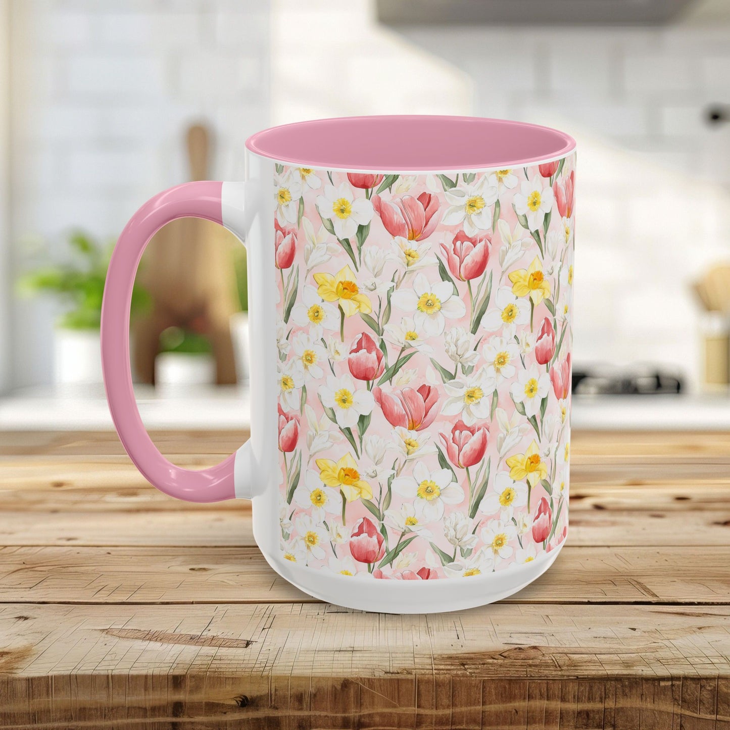 Spring Floral Tulip & Daffodil Mug (11/15oz)