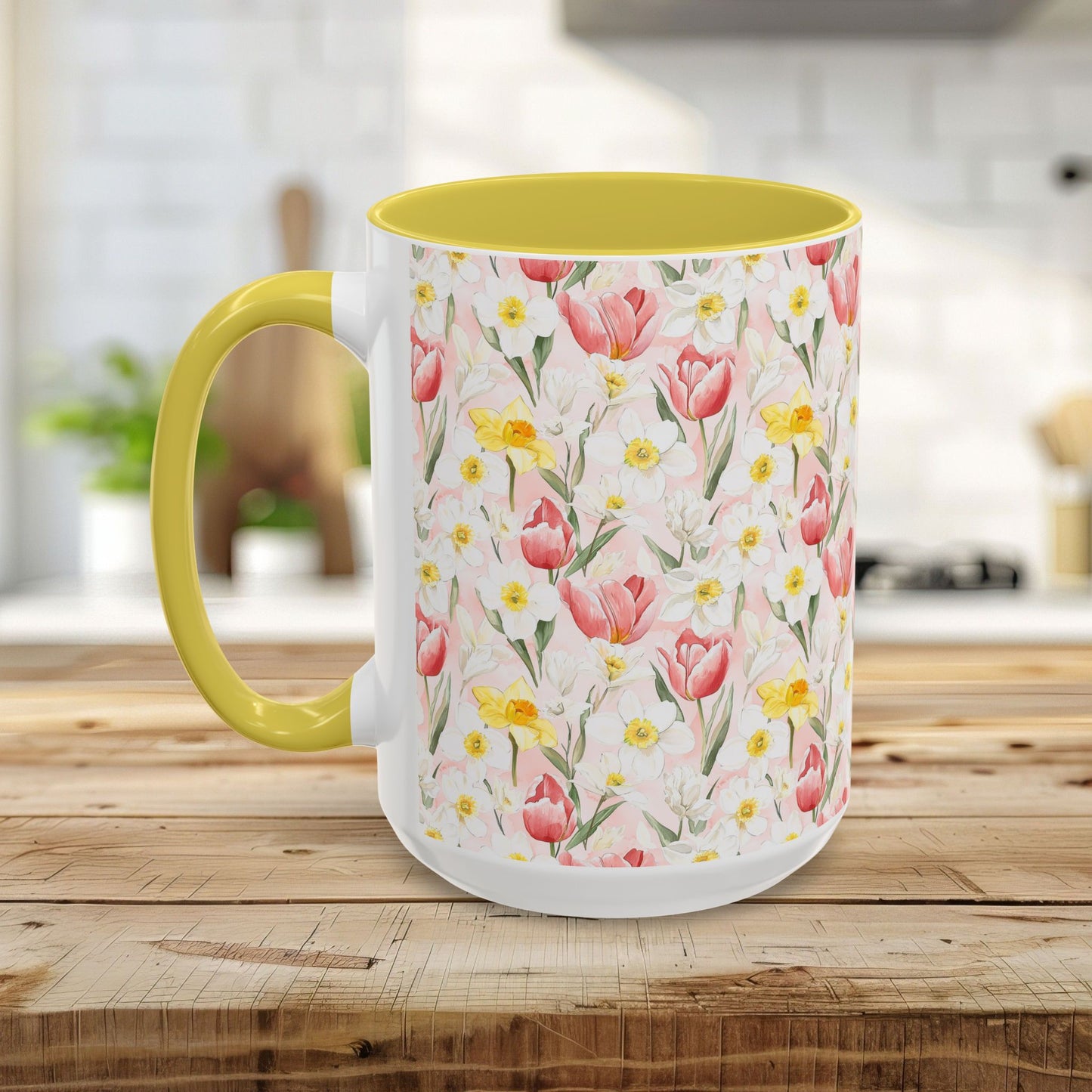Spring Floral Tulip & Daffodil Mug (11/15oz)