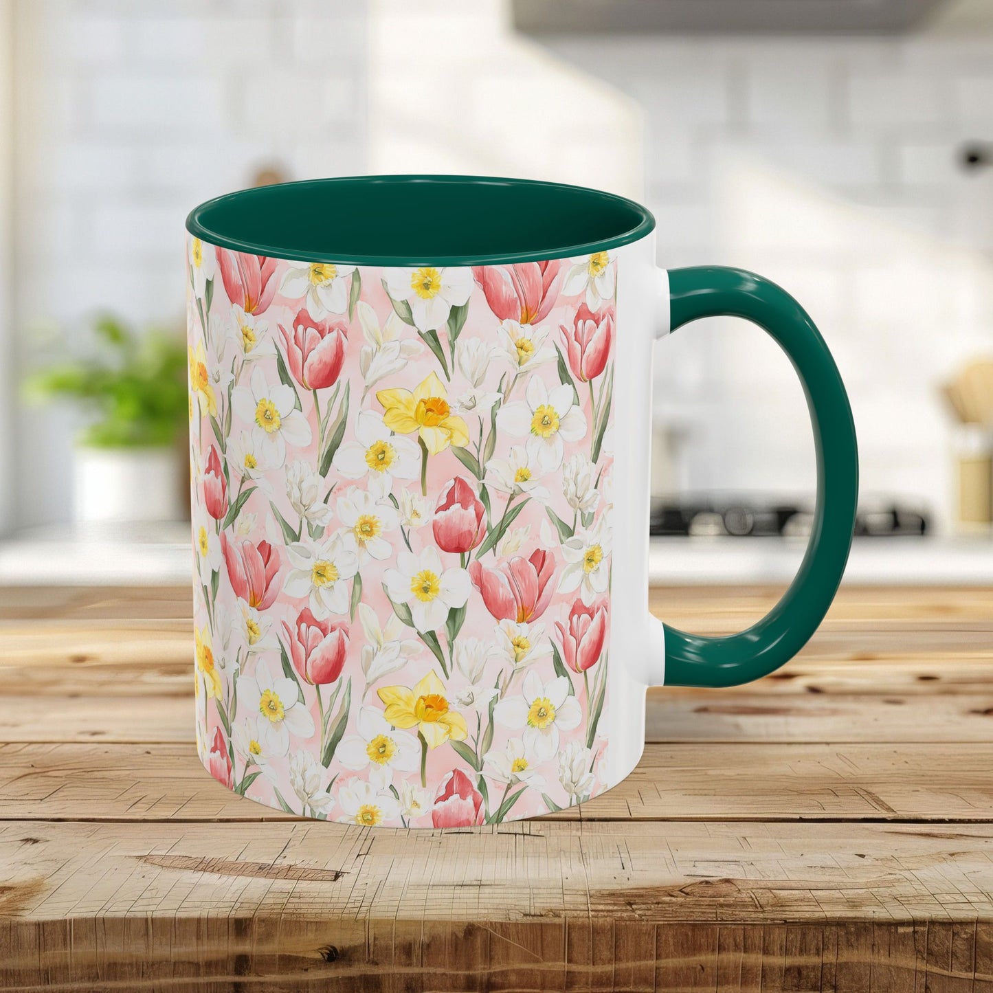 Spring Floral Tulip & Daffodil Mug (11/15oz)