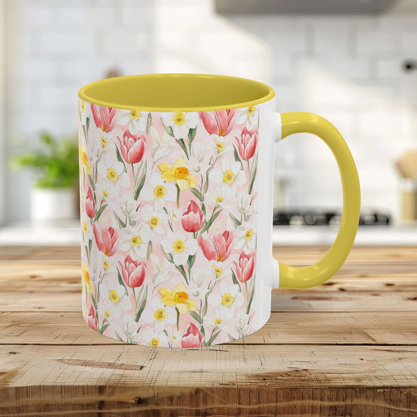 Spring Floral Tulip & Daffodil Mug (11/15oz)