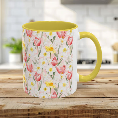 Spring Floral Tulip & Daffodil Mug (11/15oz)