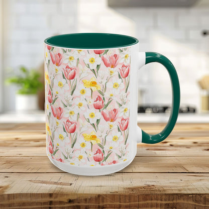 Spring Floral Tulip & Daffodil Mug (11/15oz)