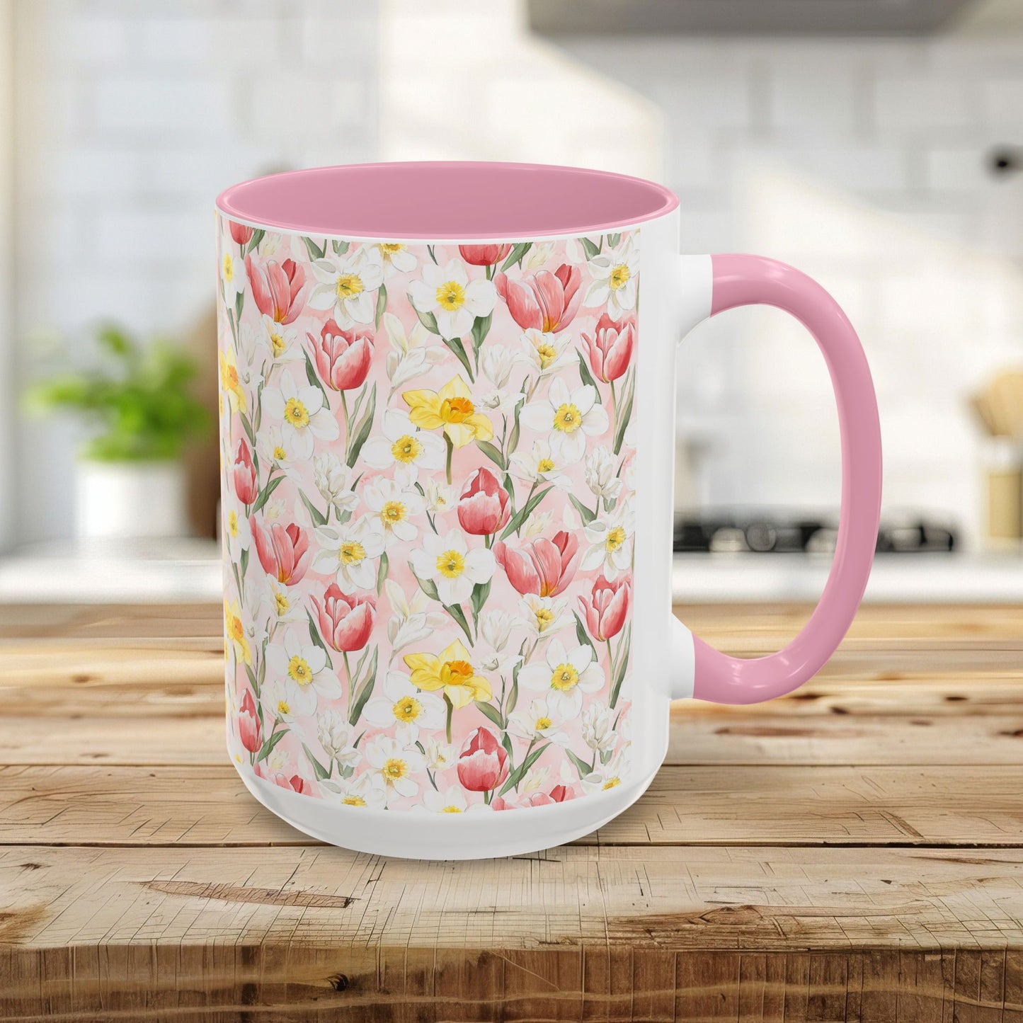Spring Floral Tulip & Daffodil Mug (11/15oz)