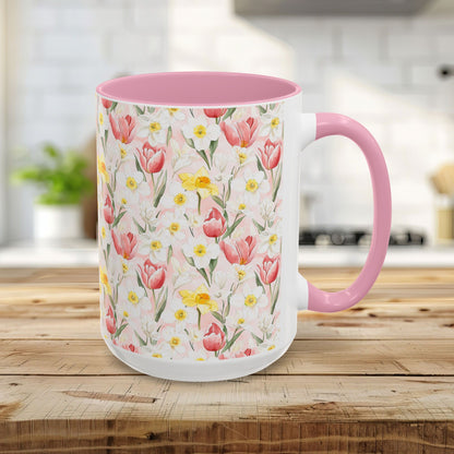 Spring Floral Tulip & Daffodil Mug (11/15oz)
