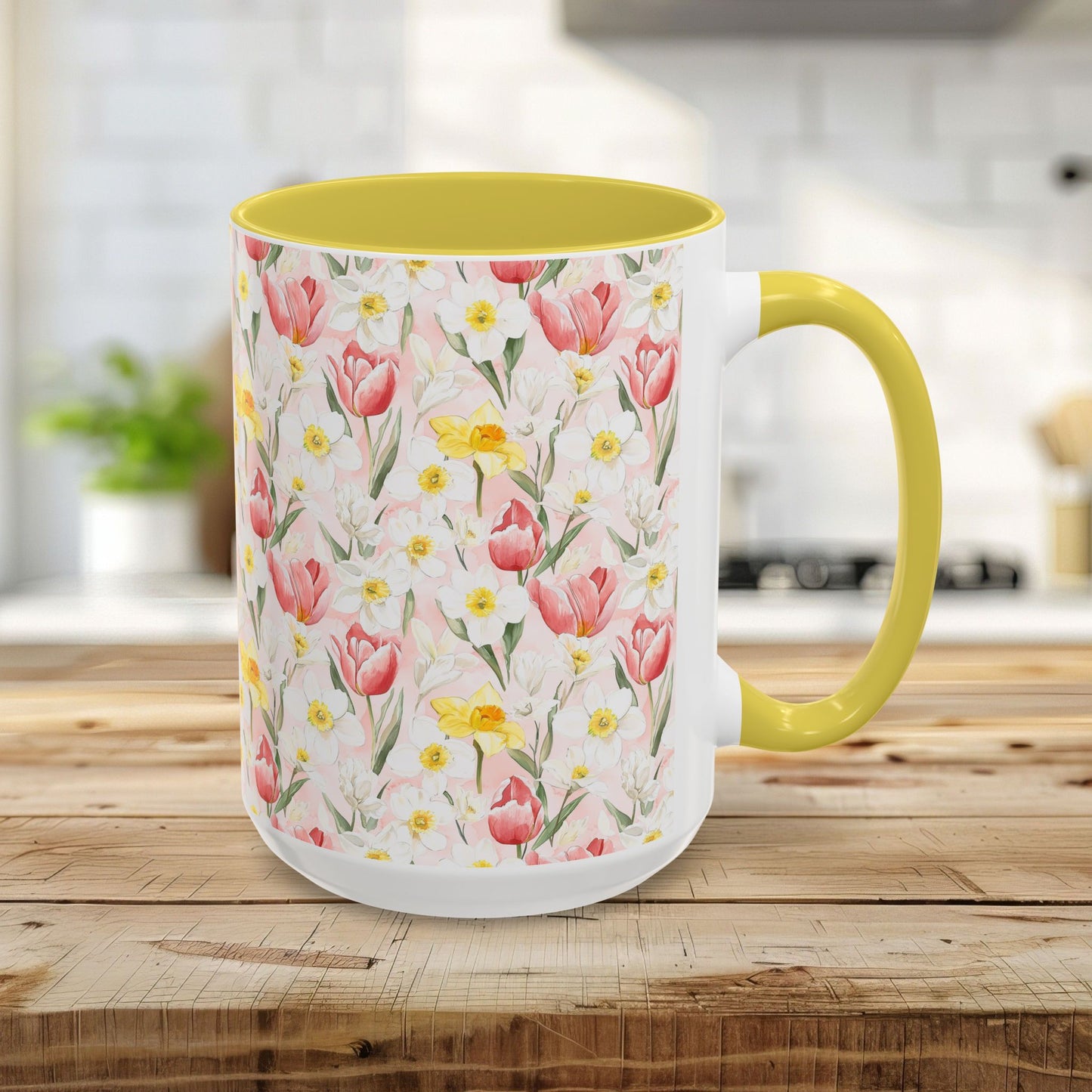 Spring Floral Tulip & Daffodil Mug (11/15oz)