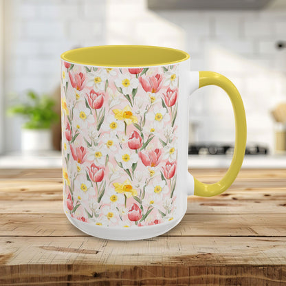 Spring Floral Tulip & Daffodil Mug (11/15oz)