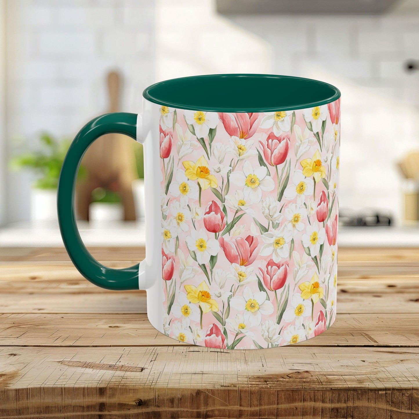 Spring Floral Tulip & Daffodil Mug (11/15oz)