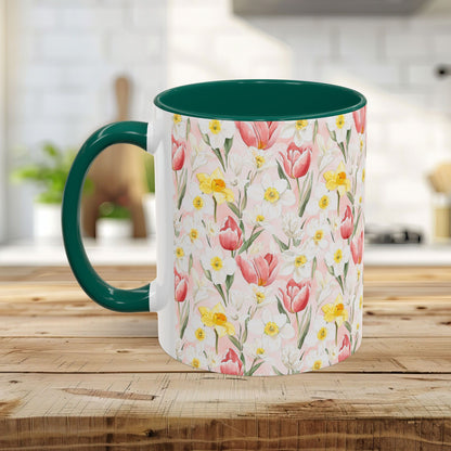 Spring Floral Tulip & Daffodil Mug (11/15oz)