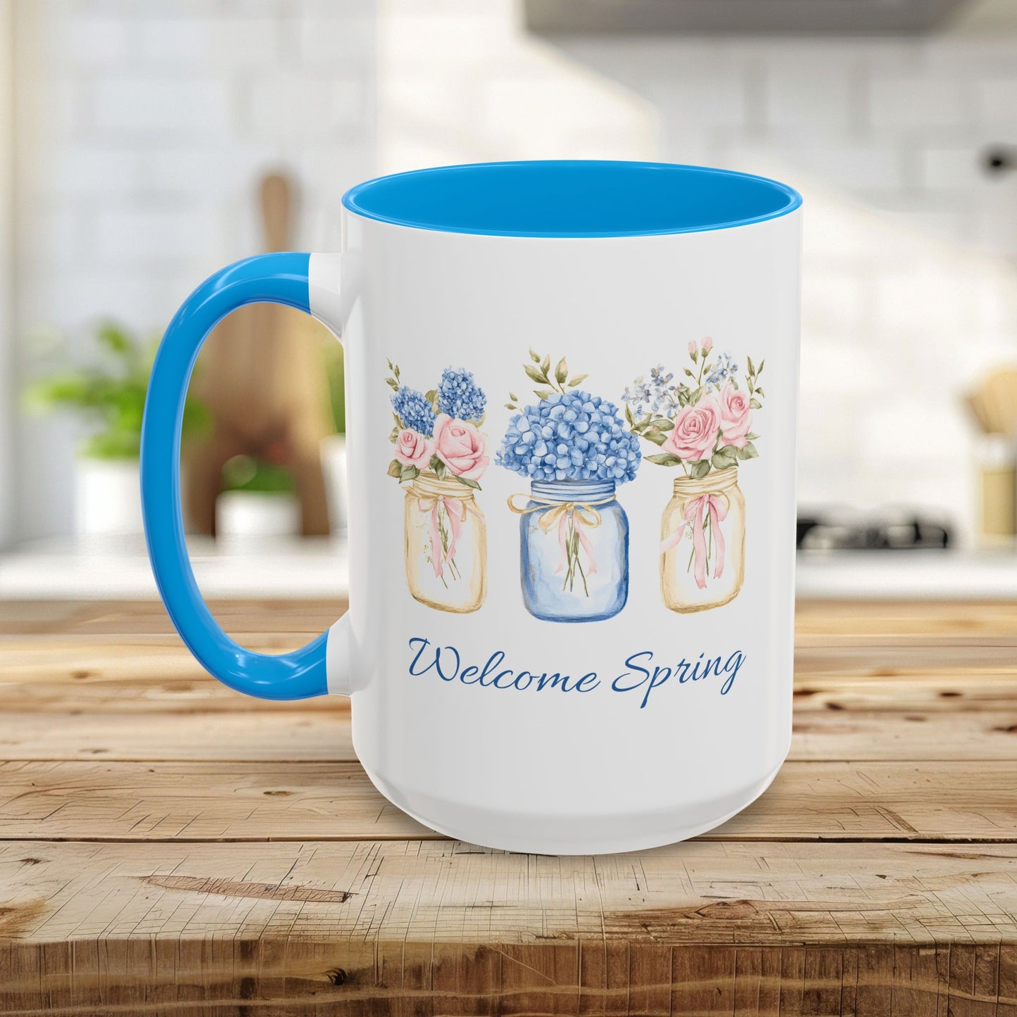 Spring Flowers in Mason Jars Mug (11/15oz)