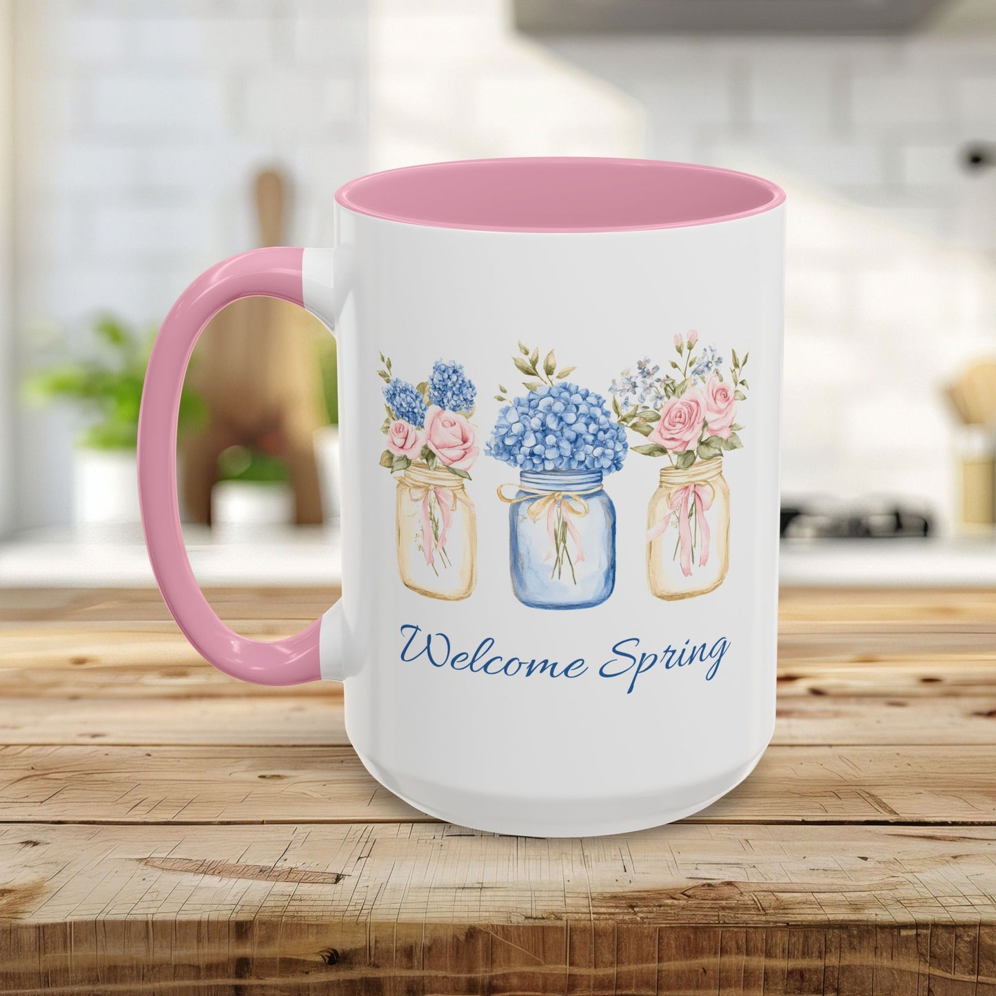 Spring Flowers in Mason Jars Mug (11/15oz)