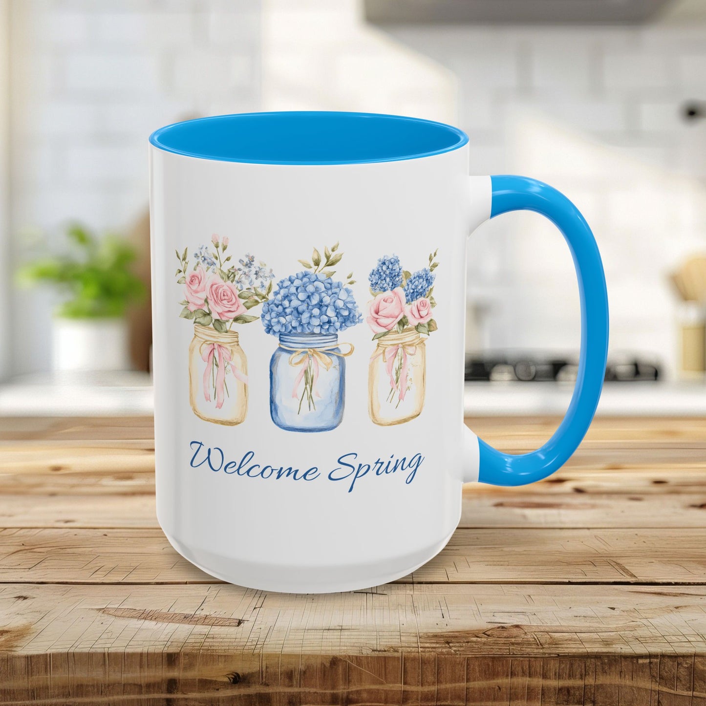Spring Flowers in Mason Jars Mug (11/15oz)