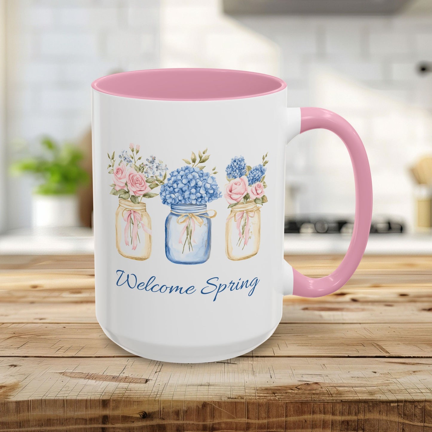 Spring Flowers in Mason Jars Mug (11/15oz)