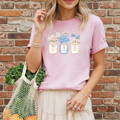 Spring Flowers in Mason Jars T-Shirt