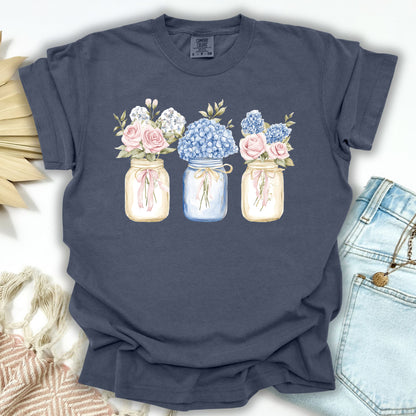 Spring Flowers in Mason Jars T-Shirt
