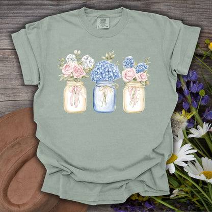 Spring Flowers in Mason Jars T-Shirt