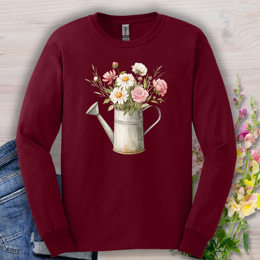 Spring Garden Watering Can Long Sleeve Tee