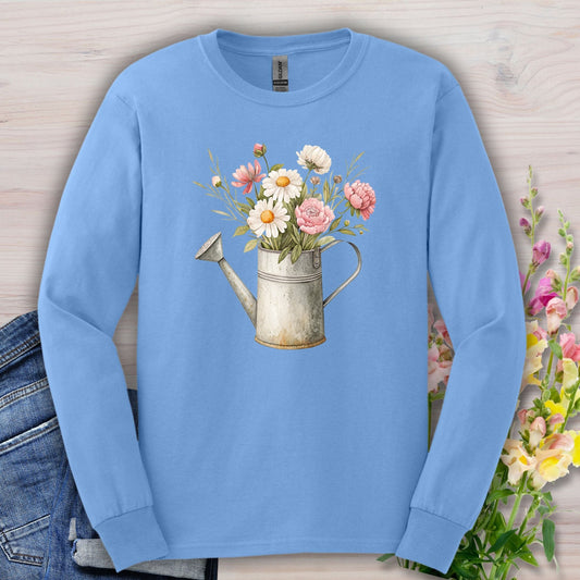 Spring Garden Watering Can Long Sleeve Tee