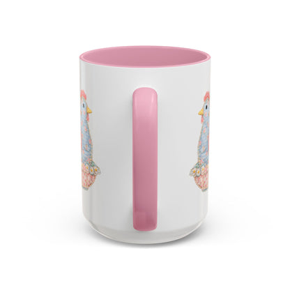 Spring Pastel Patchwork Hen Mug (11/15oz)