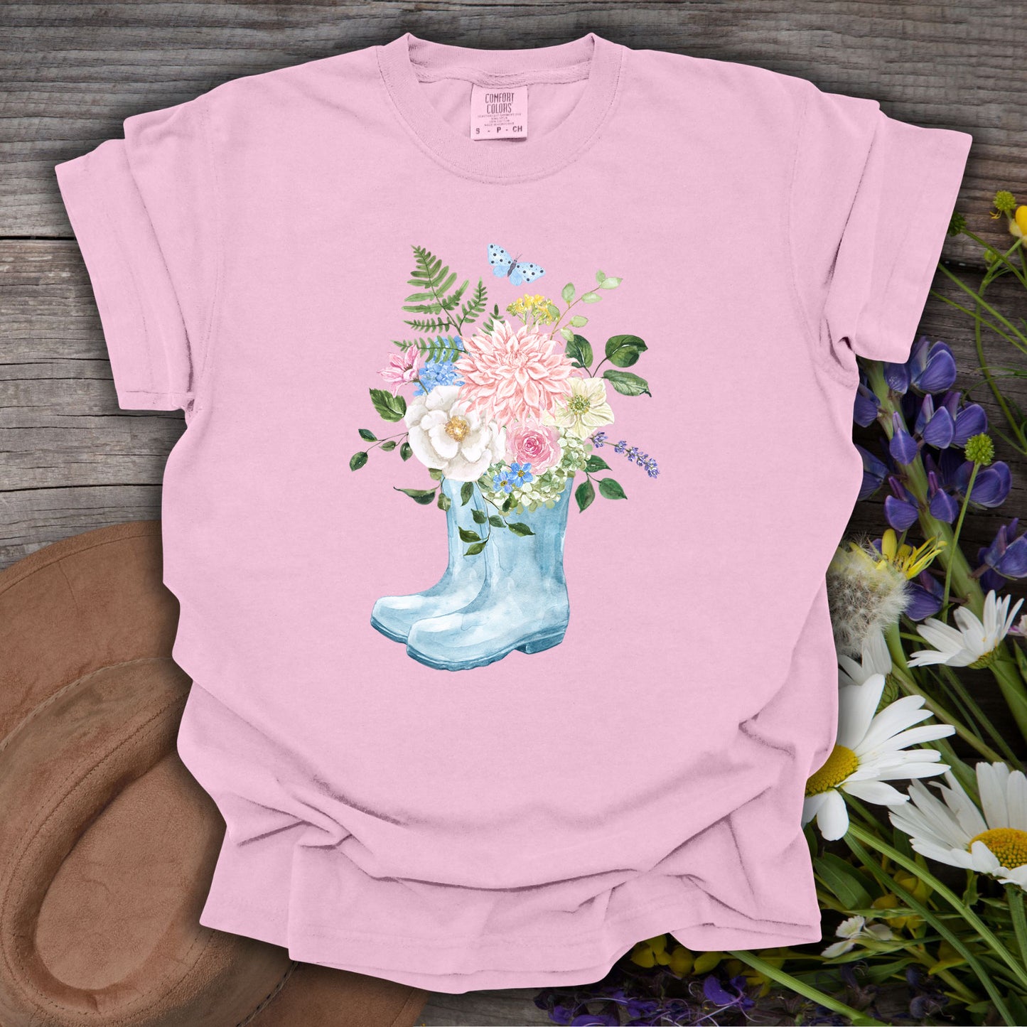 Spring Rainboots and Blooms T-Shirt
