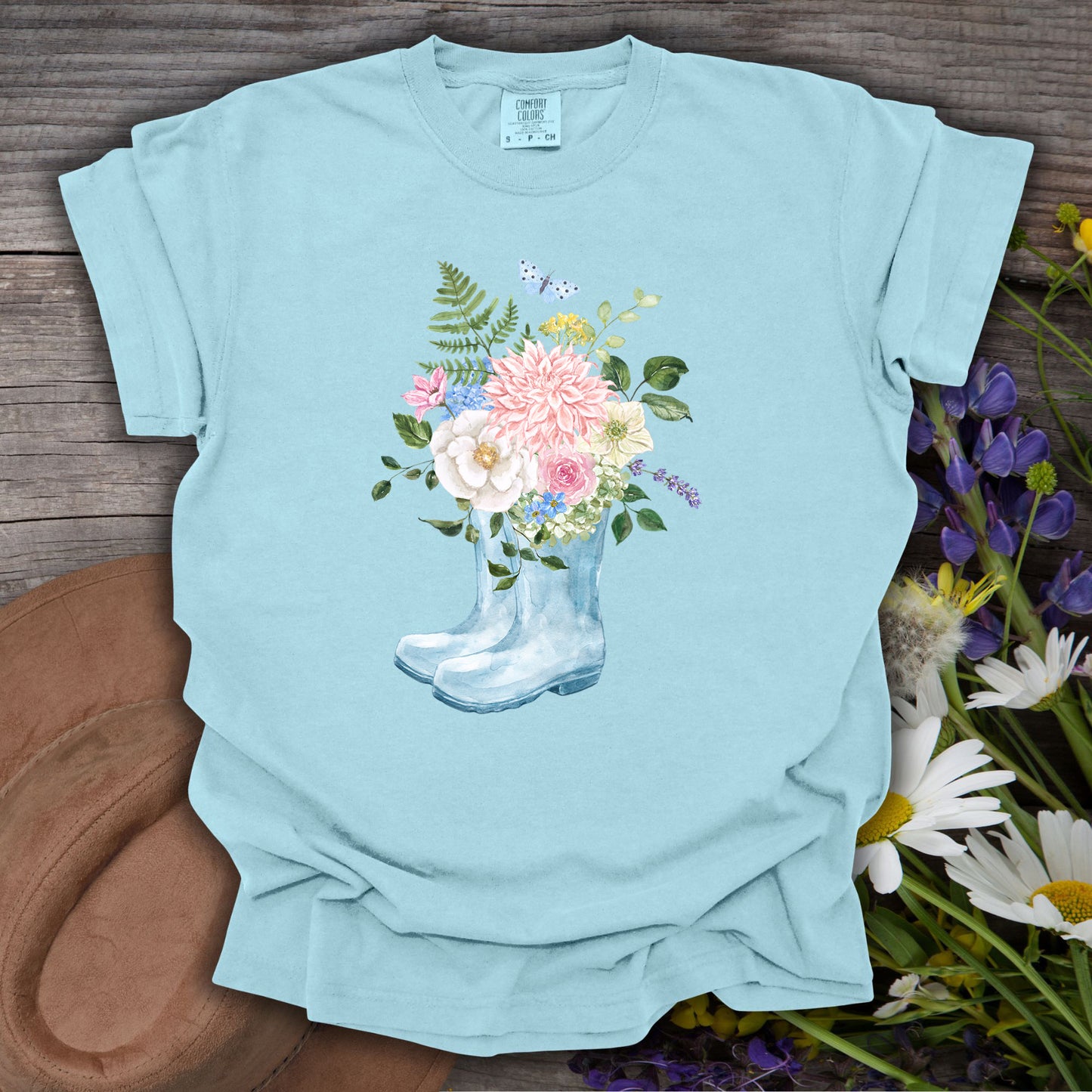 Spring Rainboots and Blooms T-Shirt