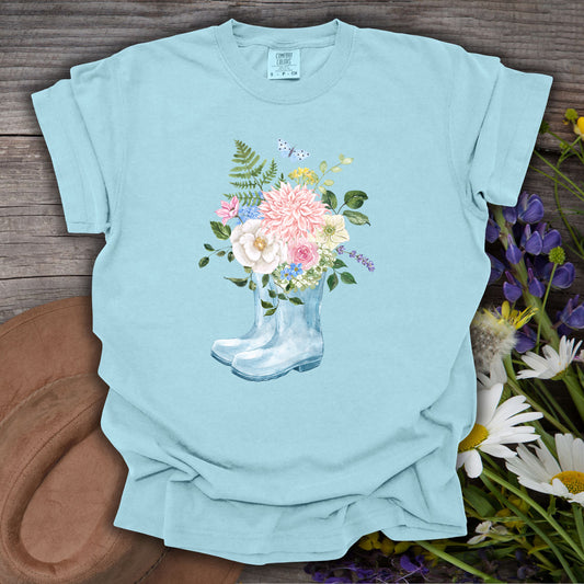 Spring Rainboots and Blooms T-Shirt