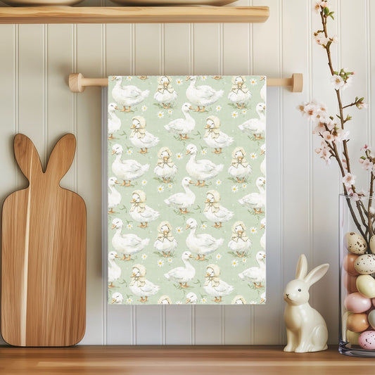 Spring Storybook Duckling Microfiber Tea Towel